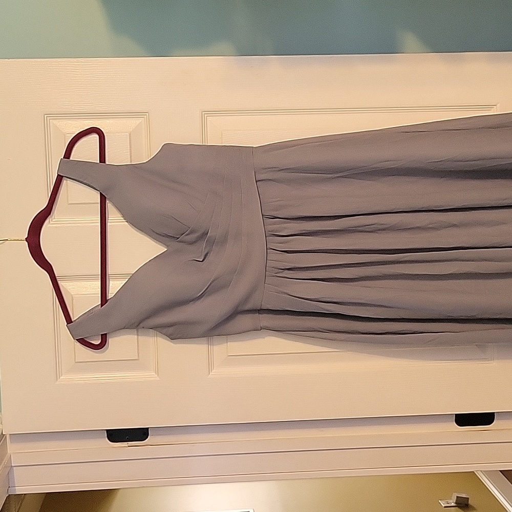 Pomuyoo V Neck Chiffon Brideesmade Prom  Evening Wear A Line Gown size 12